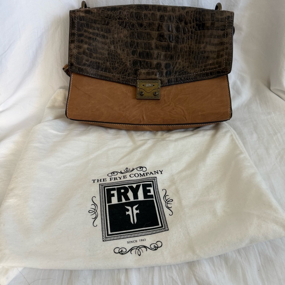 Frye Ella Two-Tone Leather Crossbody Bag